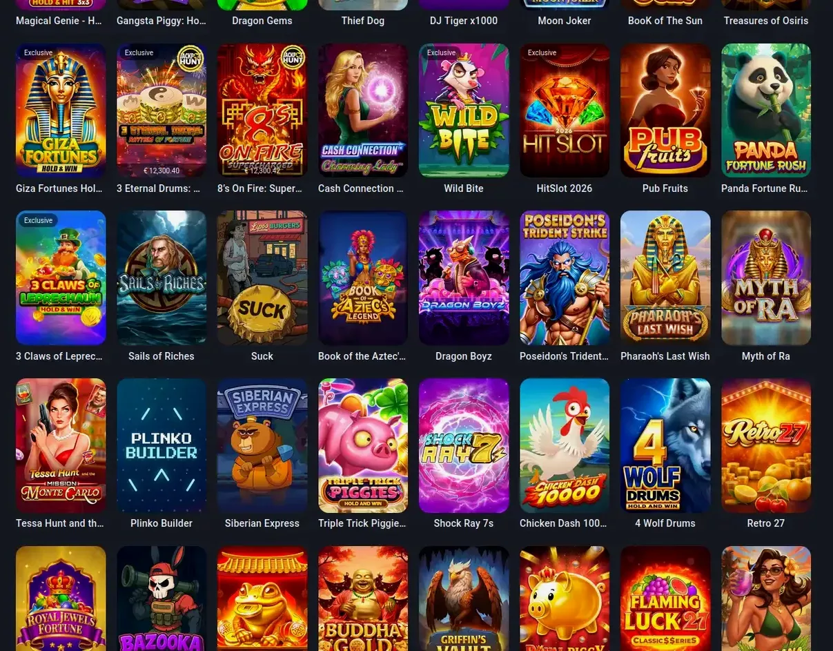 Игровая библиотека казино Гет Икс